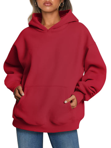 Shine Up Hoodies for Women Fleece Hooded Sweatshirts Oversized Pullover Long Sleeve Ladies Tops with Pocket