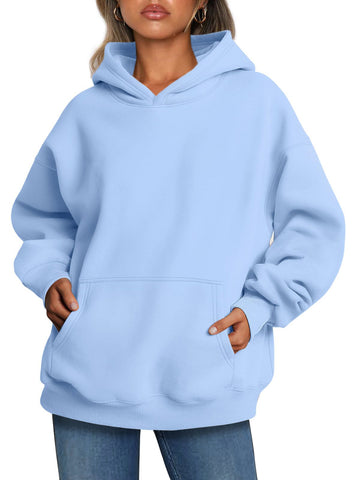 Shine Up Hoodies for Women Fleece Hooded Sweatshirts Oversized Pullover Long Sleeve Ladies Tops with Pocket