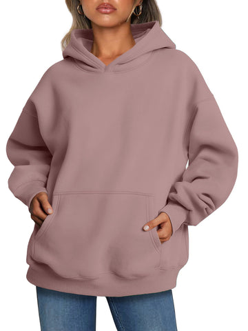 Shine Up Hoodies for Women Fleece Hooded Sweatshirts Oversized Pullover Long Sleeve Ladies Tops with Pocket