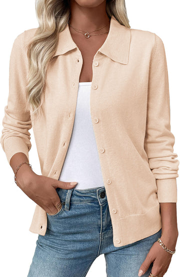 Shine Up Womens Cardigan Sweaters Lightweight Long Sleeve Tops Button Down Knit Cardigan