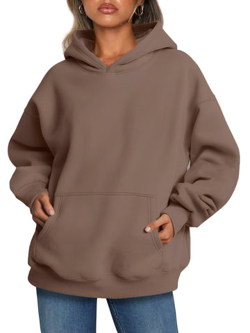 Shine Up Hoodies for Women Fleece Hooded Sweatshirts Oversized Pullover Long Sleeve Ladies Tops with Pocket