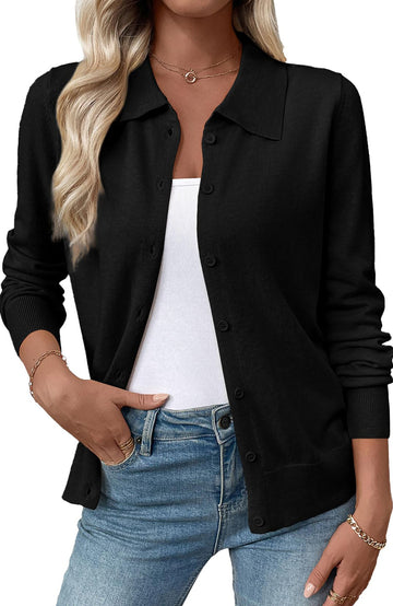Shine Up Womens Cardigan Sweaters Lightweight Long Sleeve Tops Button Down Knit Cardigan