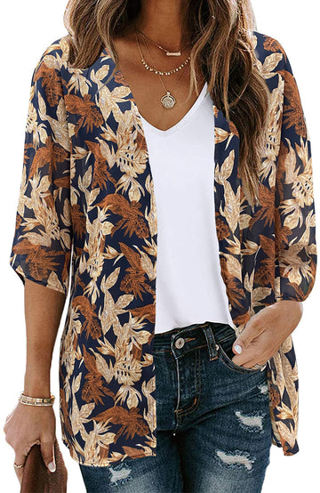 Shine Up Blouses for Women Print Kimono Plus Size Clothes Summer Casual Swimsuits Coverup Tops