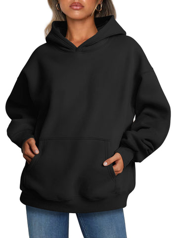 Shine Up Hoodies for Women Fleece Hooded Sweatshirts Oversized Pullover Long Sleeve Ladies Tops with Pocket