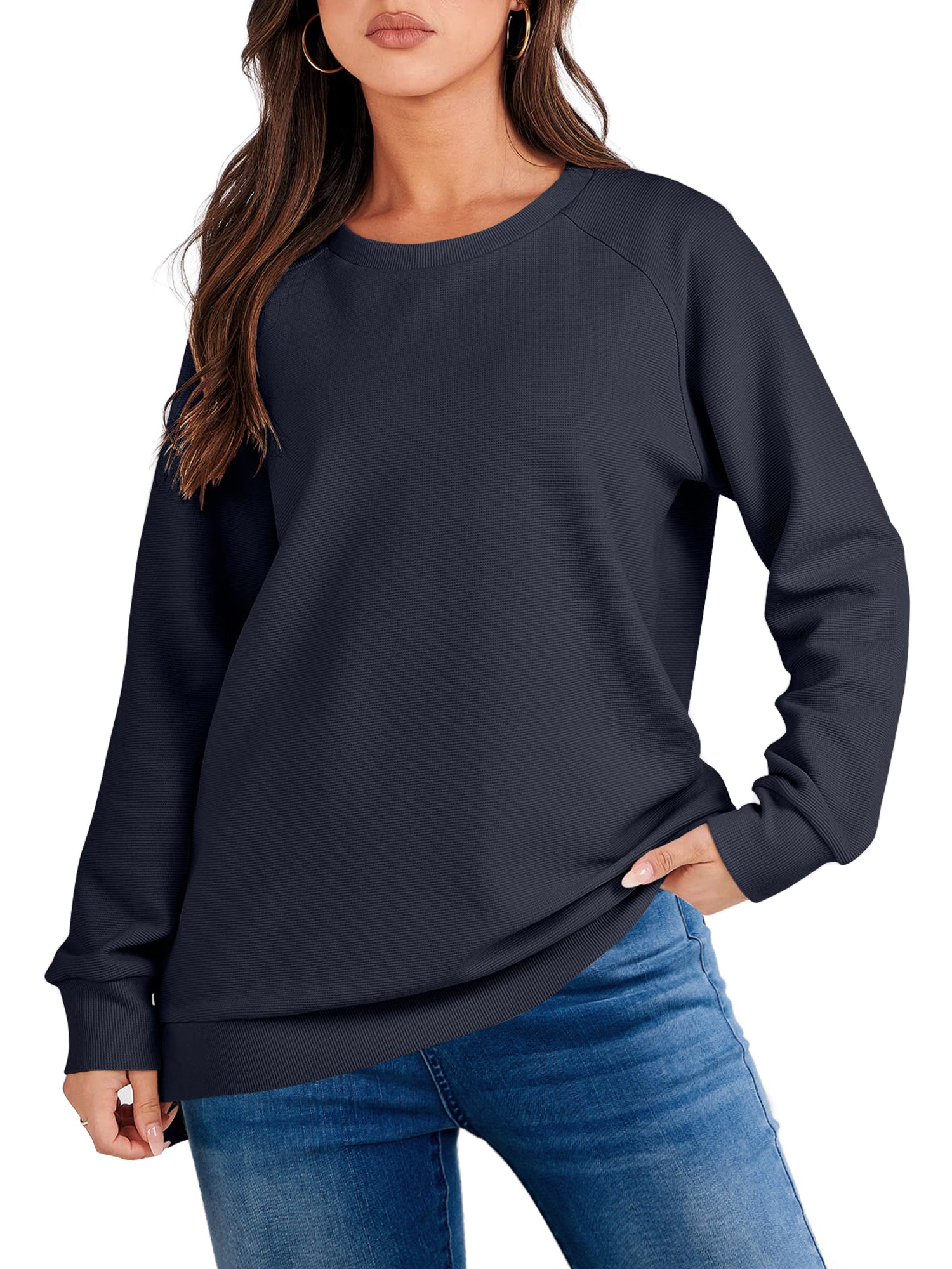 SHINE UP Sweatshirt for Women Long Sleeve Crew Neck Tunic