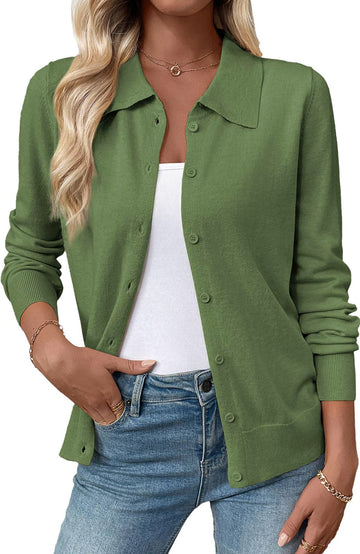 Shine Up Womens Cardigan Sweaters Lightweight Long Sleeve Tops Button Down Knit Cardigan