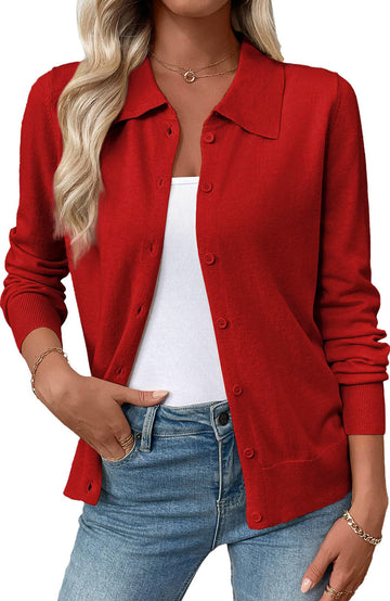 Shine Up Womens Cardigan Sweaters Lightweight Long Sleeve Tops Button Down Knit Cardigan