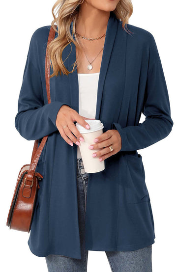 Shine Up Cardigan for Women Long Sleeve Lightweight Tops Casual Open Front Cardigans with Pockets