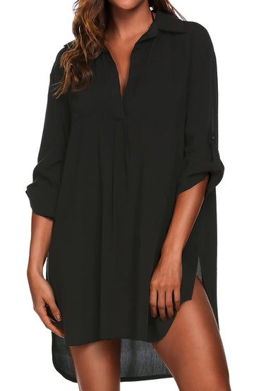Shine Up Womens Swimsuit Cover Up Shirt for Summer Tops Bikini Beachwear Loose Beach Cover Ups Bathing Suit