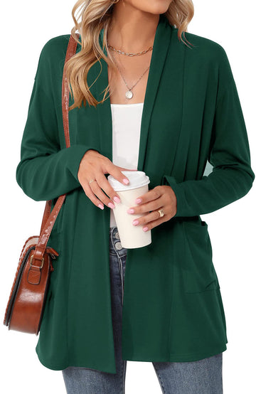 Shine Up Cardigan for Women Long Sleeve Lightweight Tops Casual Open Front Cardigans with Pockets