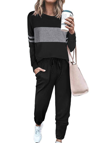 UVN Hoodie Tracksuit for Women Casual Sweatsuit 2Pcs Jogger Set Activewear Outfits with Pockets